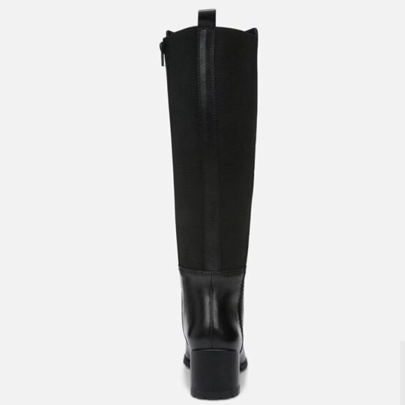 New Naturalizer BRENT WEATHERPROOF black Knee High Leather Boots Wide calf 7.5 - Picture 6 of 8
